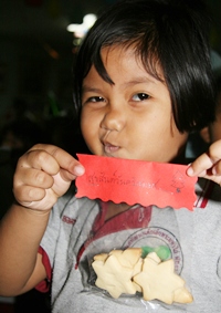 All the children received a delicious bag of cookies.